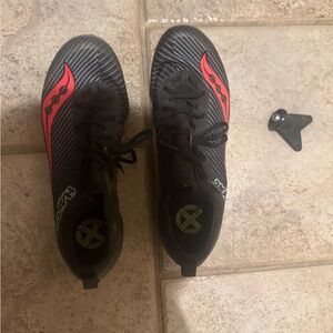 Womens Size 9 Saucony Black and Red Athletic Shoes